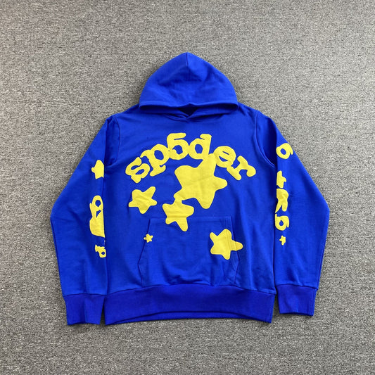 Sweat à capuche SP5DER BELUGA TC bleu