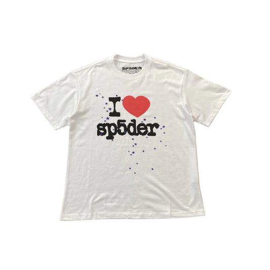 T-shirt SP5DER I HEART SP5DER blanc