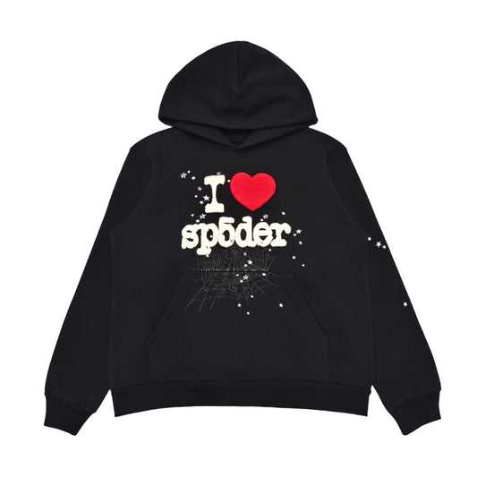 Sweat à capuche souvenir SP5DER I HEART SP5 noir
