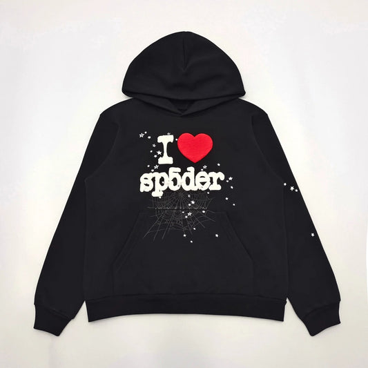 Sweat à capuche souvenir SP5DER I HEART SP5 noir