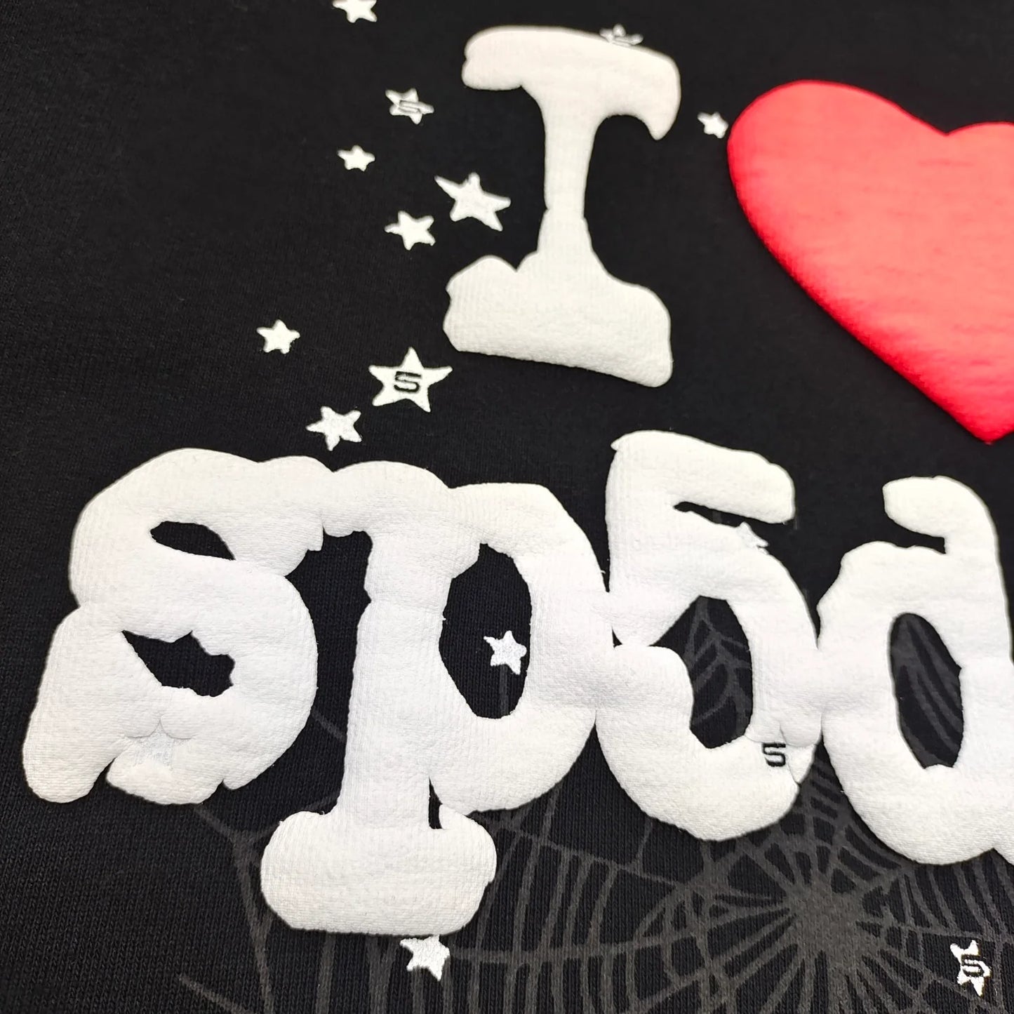 Sweat à capuche souvenir SP5DER I HEART SP5 noir