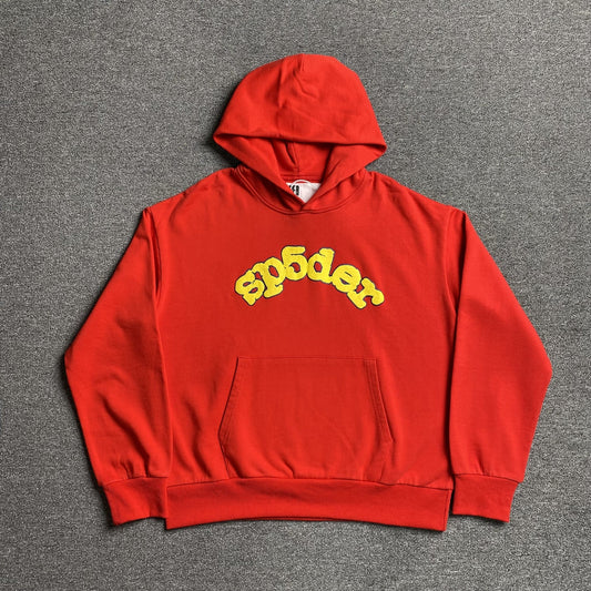 Sweat à capuche SP5DER OG rouge