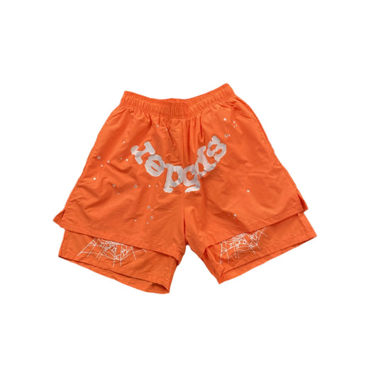 Short SP5DER OG WEB double couche orange