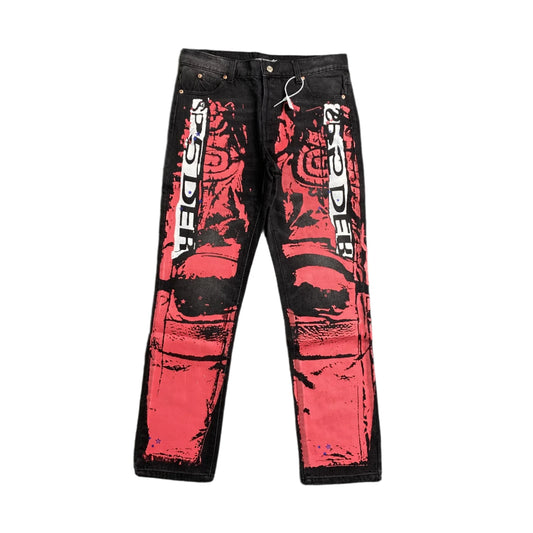 Jean SP5DER PEINT MOTO noir