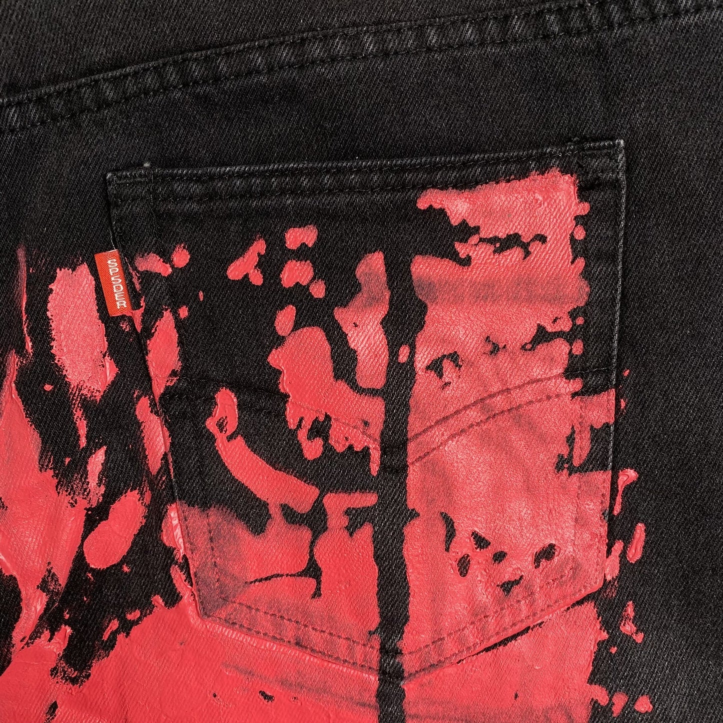 Jean SP5DER PEINT MOTO noir