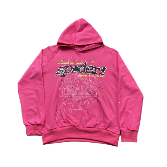 Sweat à capuche rose SP5DER P*NK V2