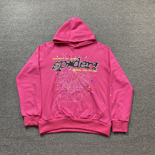 Sweat à capuche rose SP5DER P*NK V2