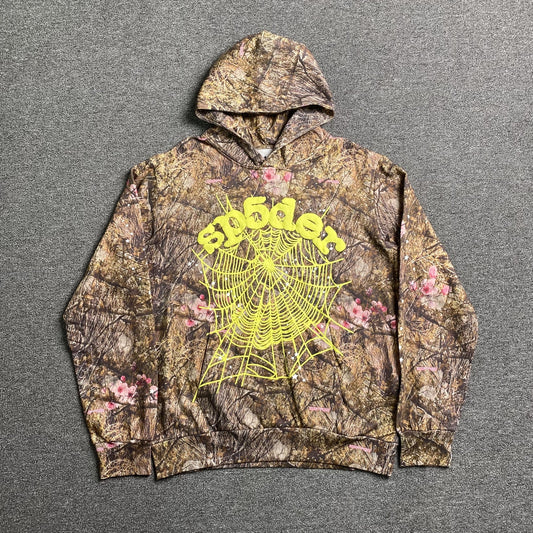 Sweat à capuche SP5DER REAL TREE OG WEB CAMO