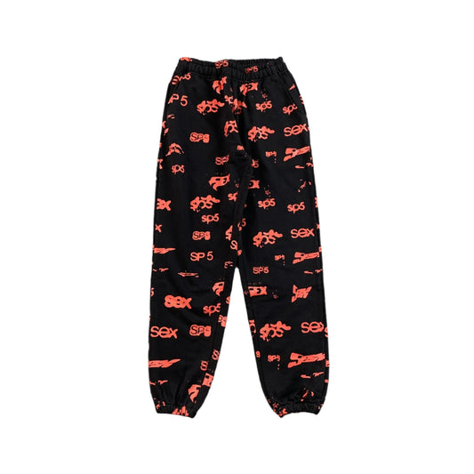 Pantalon de survêtement SP5DER SEX AOP noir