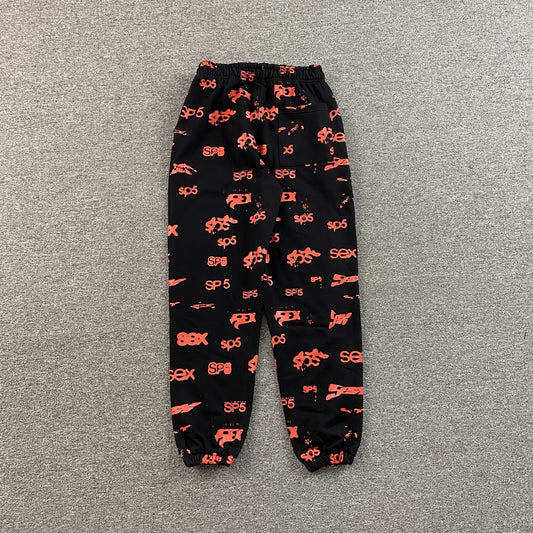 Pantalon de survêtement SP5DER SEX AOP noir