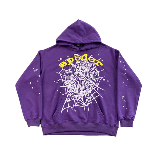 Sweat à capuche SP5DER STAR OG WEB V2 slime violet