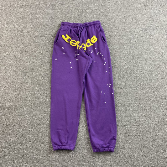 Pantalon de survêtement SP5DER STAR OG WEB V2 slime violet