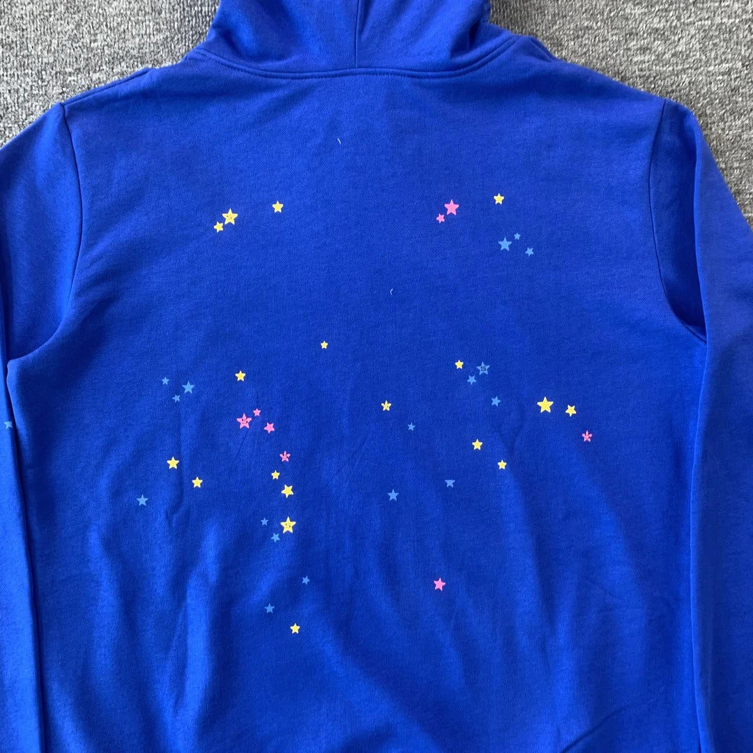 Sweat à capuche SP5DER TC bleu