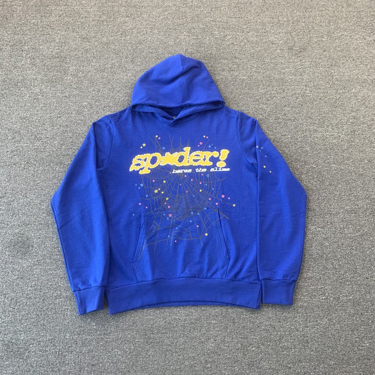 Sweat à capuche SP5DER TC bleu