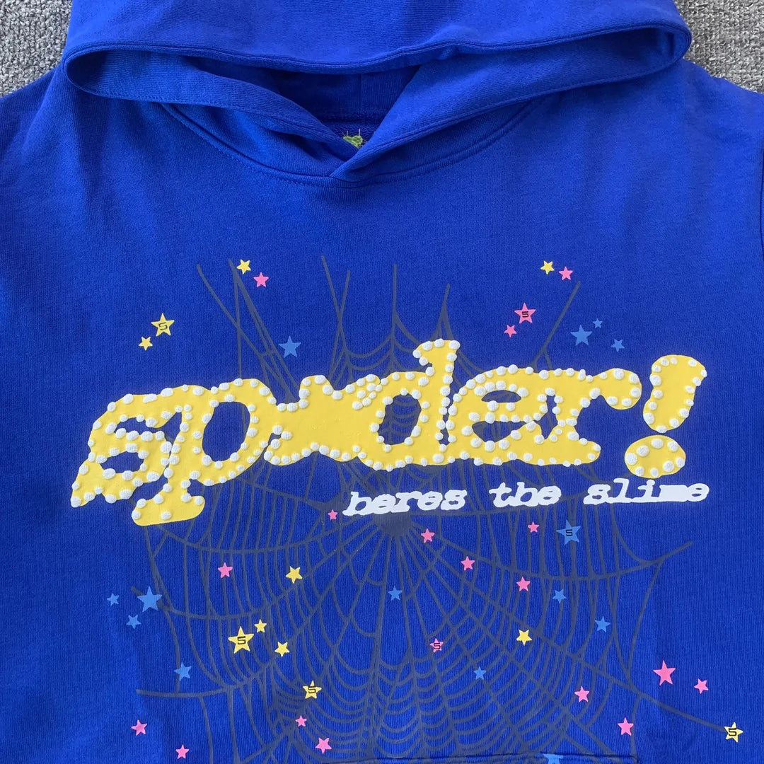 Sweat à capuche SP5DER TC bleu