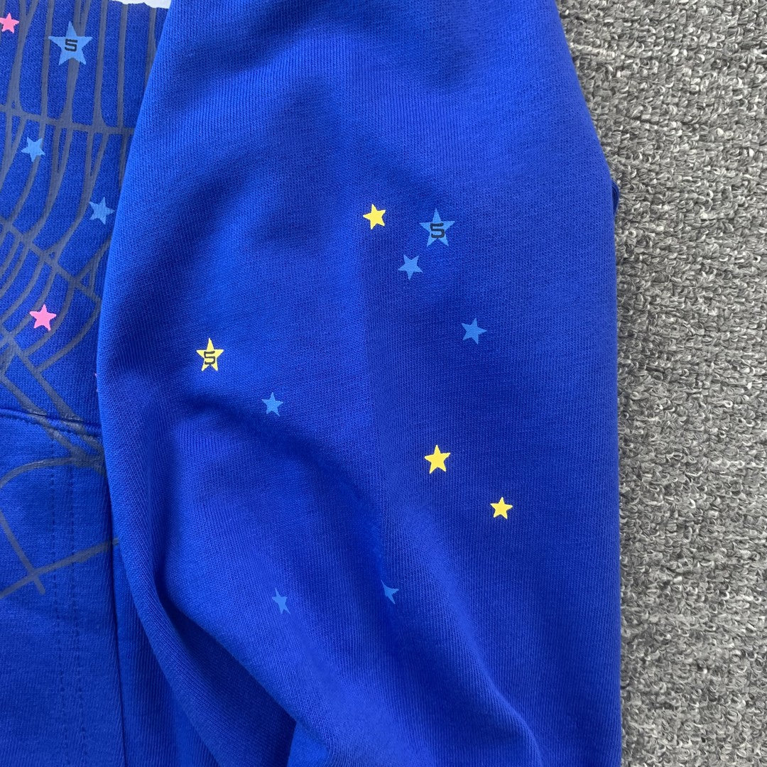 Sweat à capuche SP5DER TC bleu
