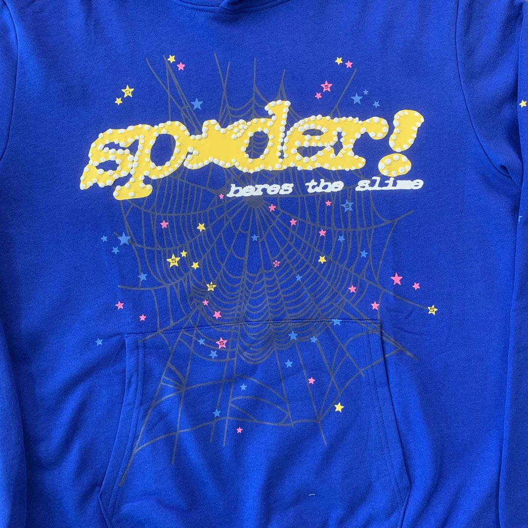 Sweat à capuche SP5DER TC bleu