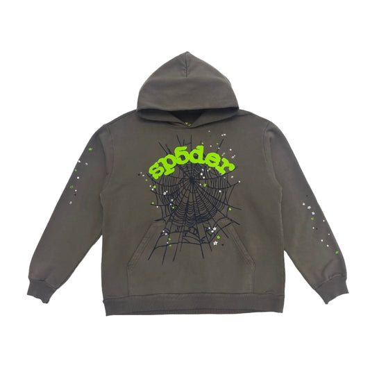 Sweat à capuche SP5DER WEB gris ardoise