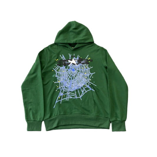 Sweat à capuche SP5DER LEGACY vert chasseur