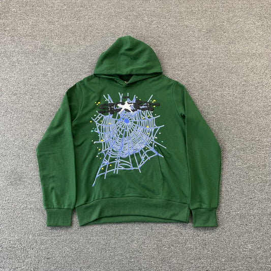 Sweat à capuche SP5DER LEGACY vert chasseur