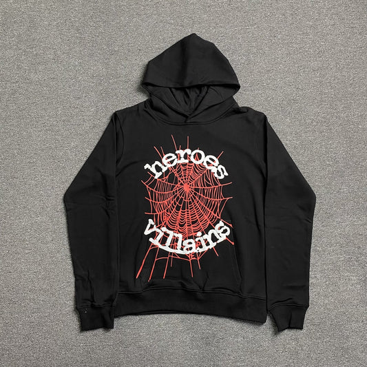 Sweat à capuche SP5DER x METRO BOOMIN HÉROS ET MÉCHANTS NOIR