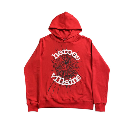 Sweat à capuche SP5DER x METRO BOOMIN HÉROS ET MÉCHANTS ROUGE