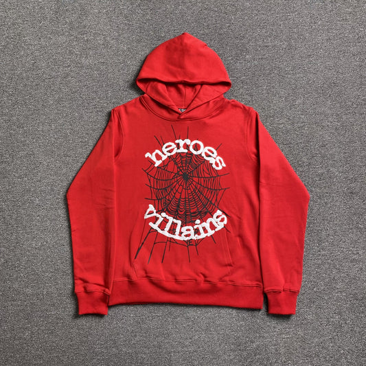 Sweat à capuche SP5DER x METRO BOOMIN HÉROS ET MÉCHANTS ROUGE