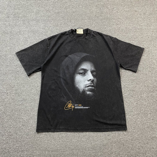 T-SHIRT ICON STEPHEN CURRY GRIS FONCÉ