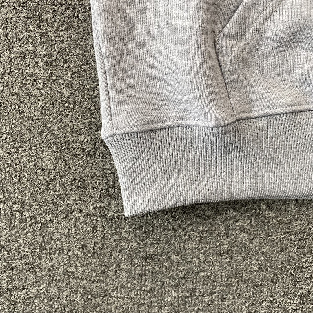 Sweat à capuche SP5DER BELUGA gris chiné