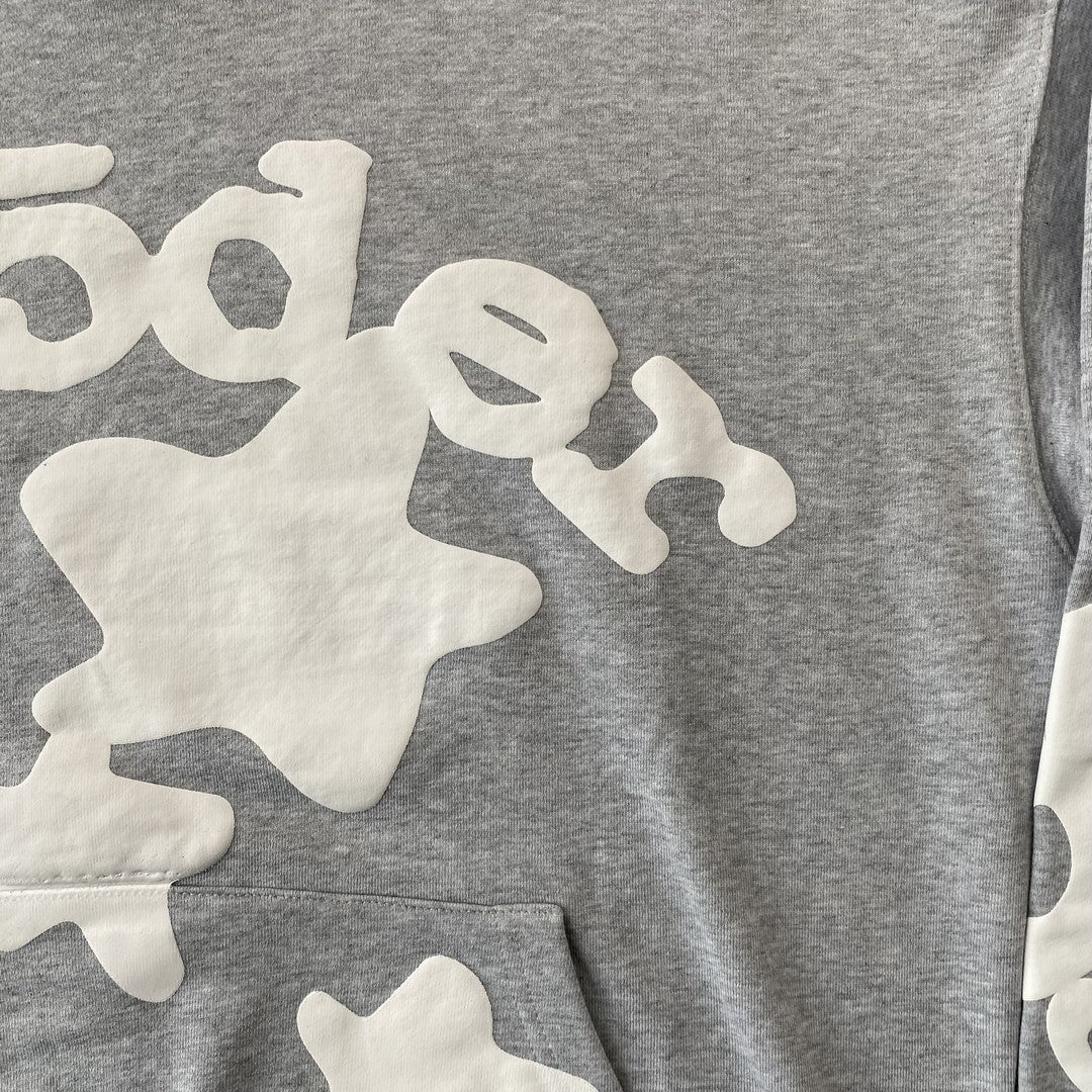 Sweat à capuche SP5DER BELUGA gris chiné
