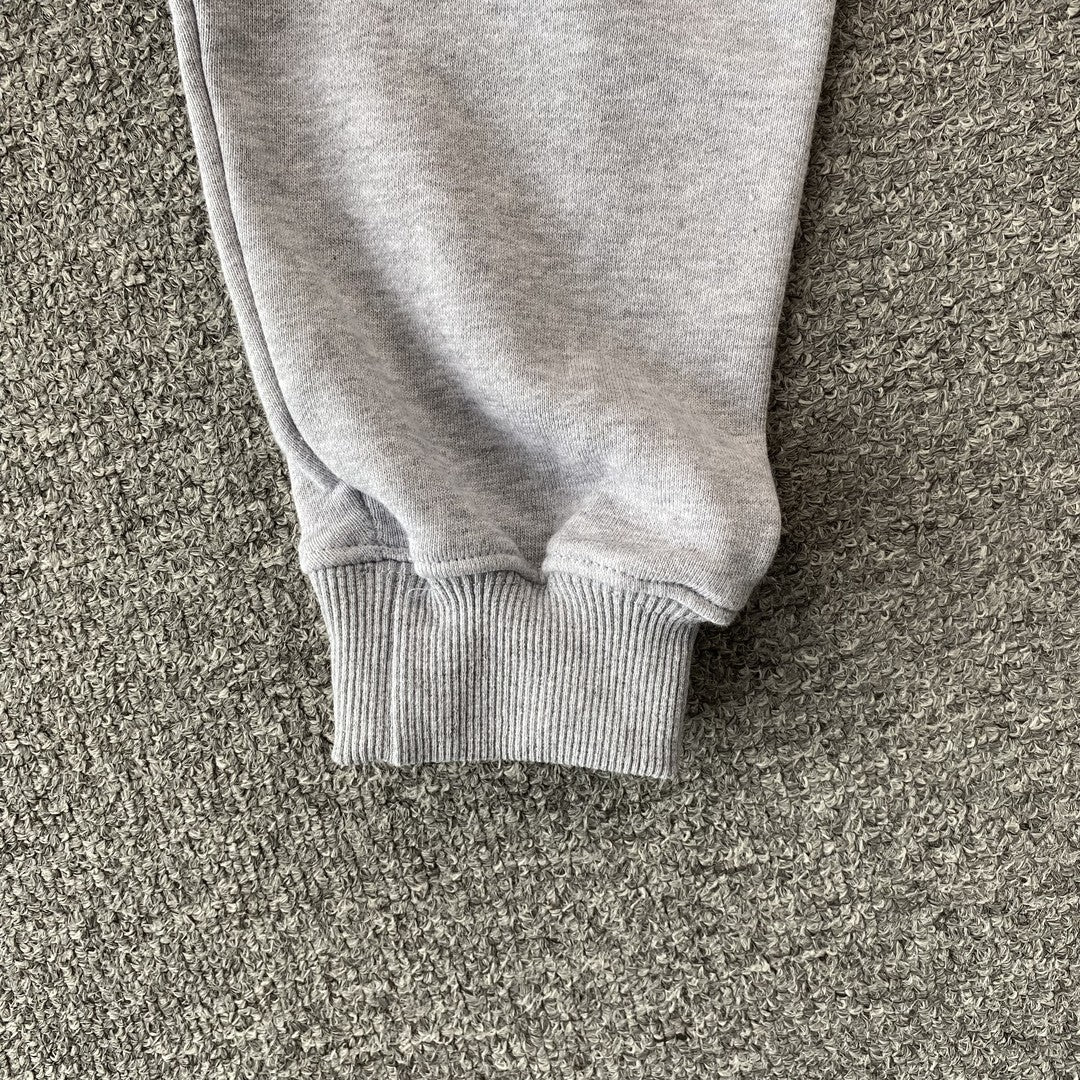 Sweat à capuche SP5DER BELUGA gris chiné