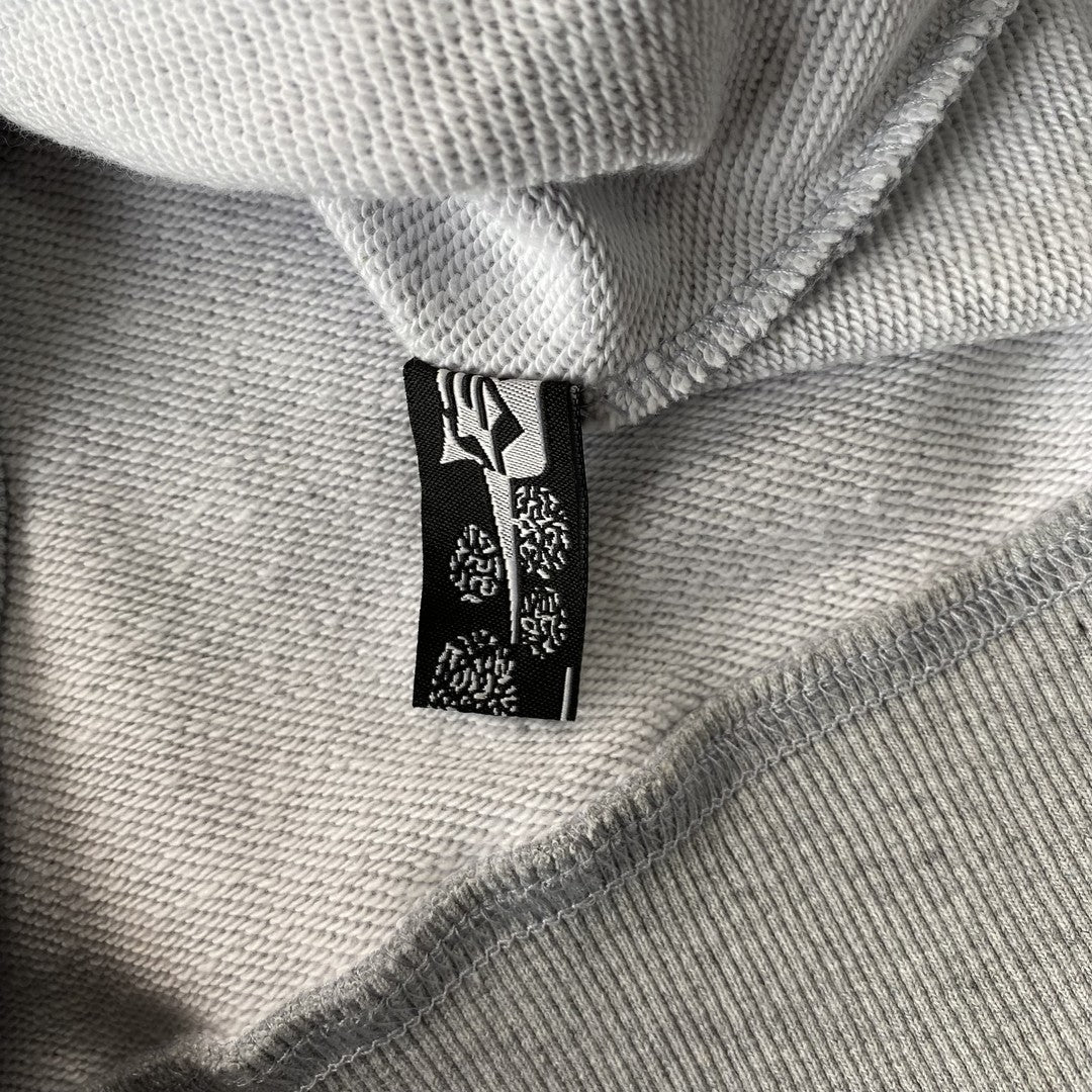 Sweat à capuche SP5DER BELUGA gris chiné