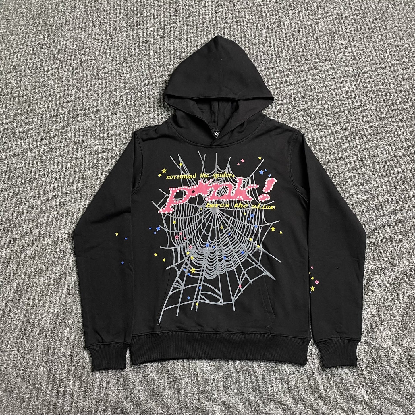 Sweat à capuche noir SP5DER P*NK