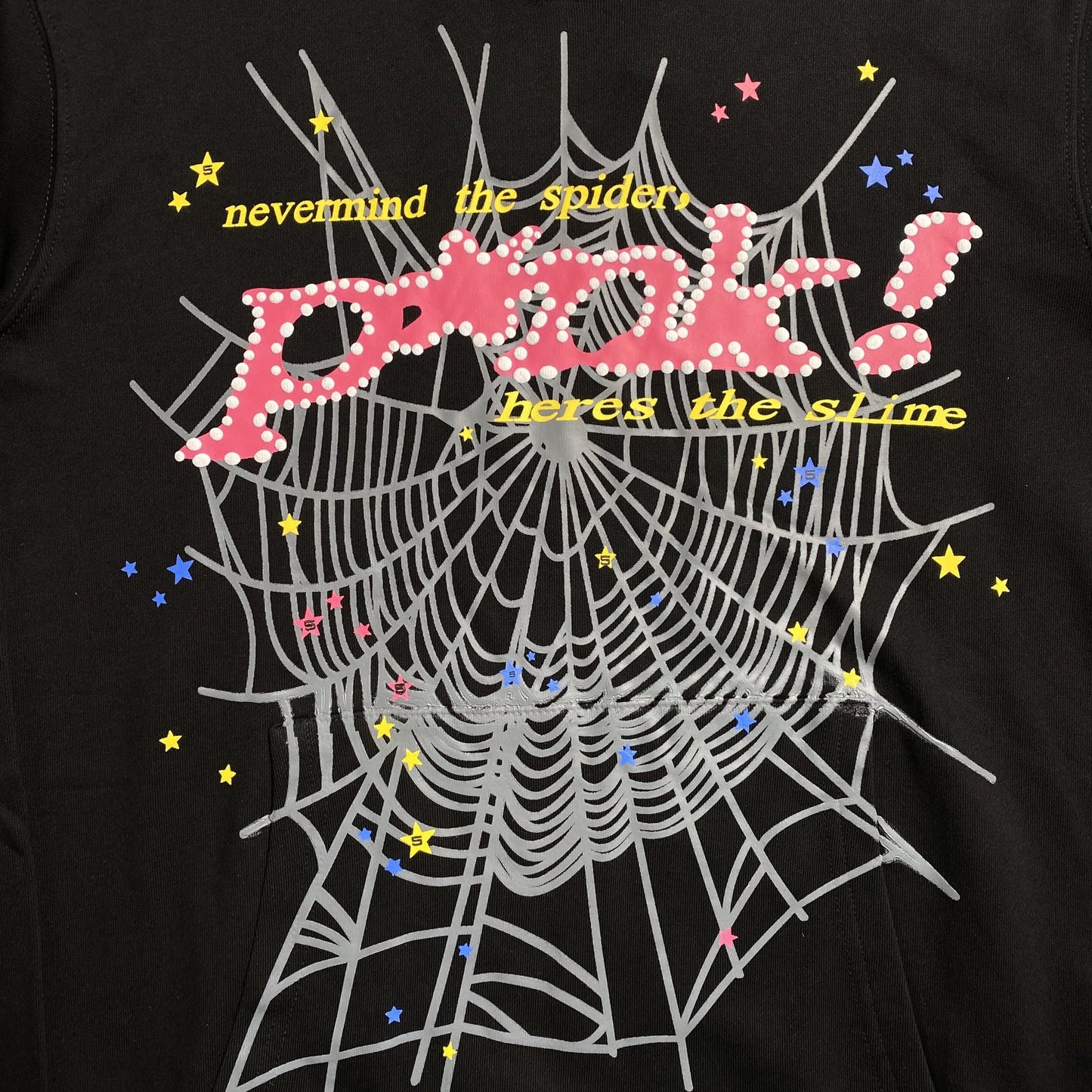 Sweat à capuche noir SP5DER P*NK