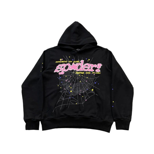 Sweat à capuche SP5DER P*NK V2 noir