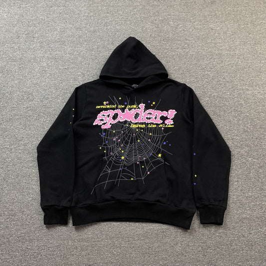 Sweat à capuche SP5DER P*NK V2 noir