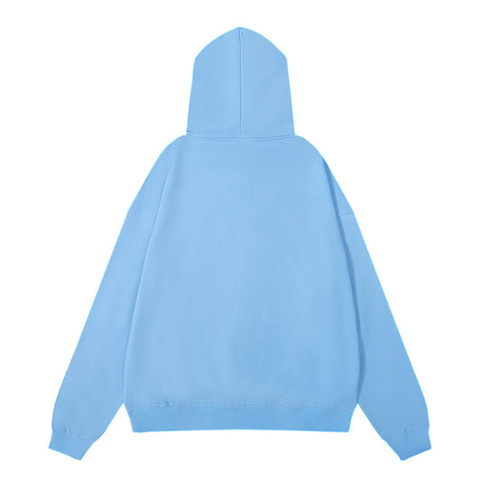 Sweat à capuche Web SP5DER bleu ciel