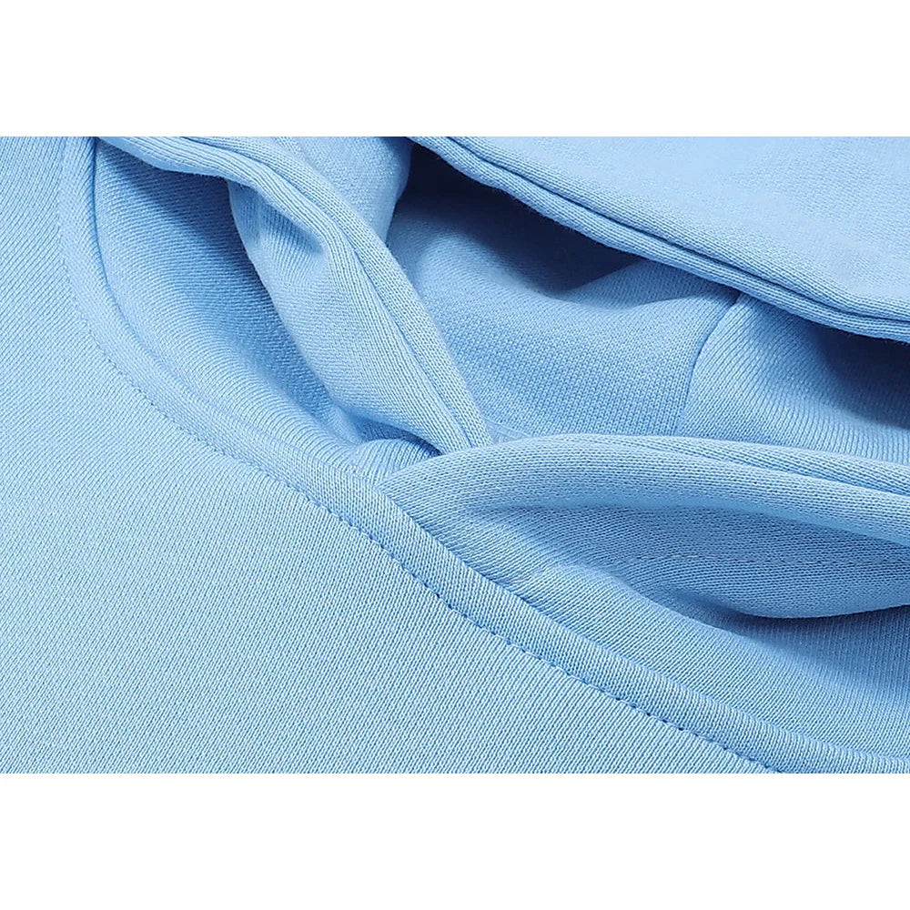 Sweat à capuche Web SP5DER bleu ciel