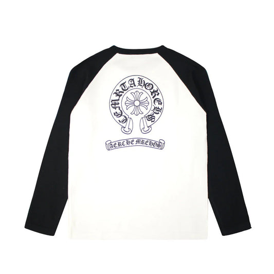 T-shirt à manches longues CHROME HEARTS, blanc et noir