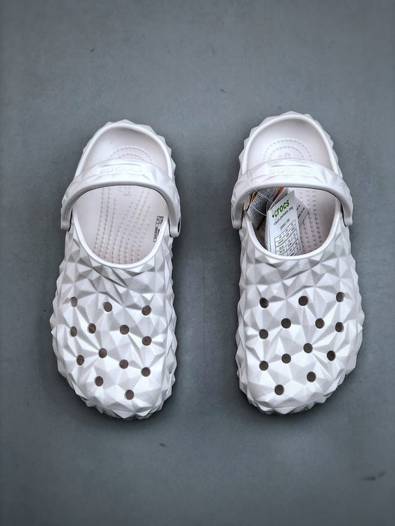 CROCS Classic Crush Marbled Clog BLANC