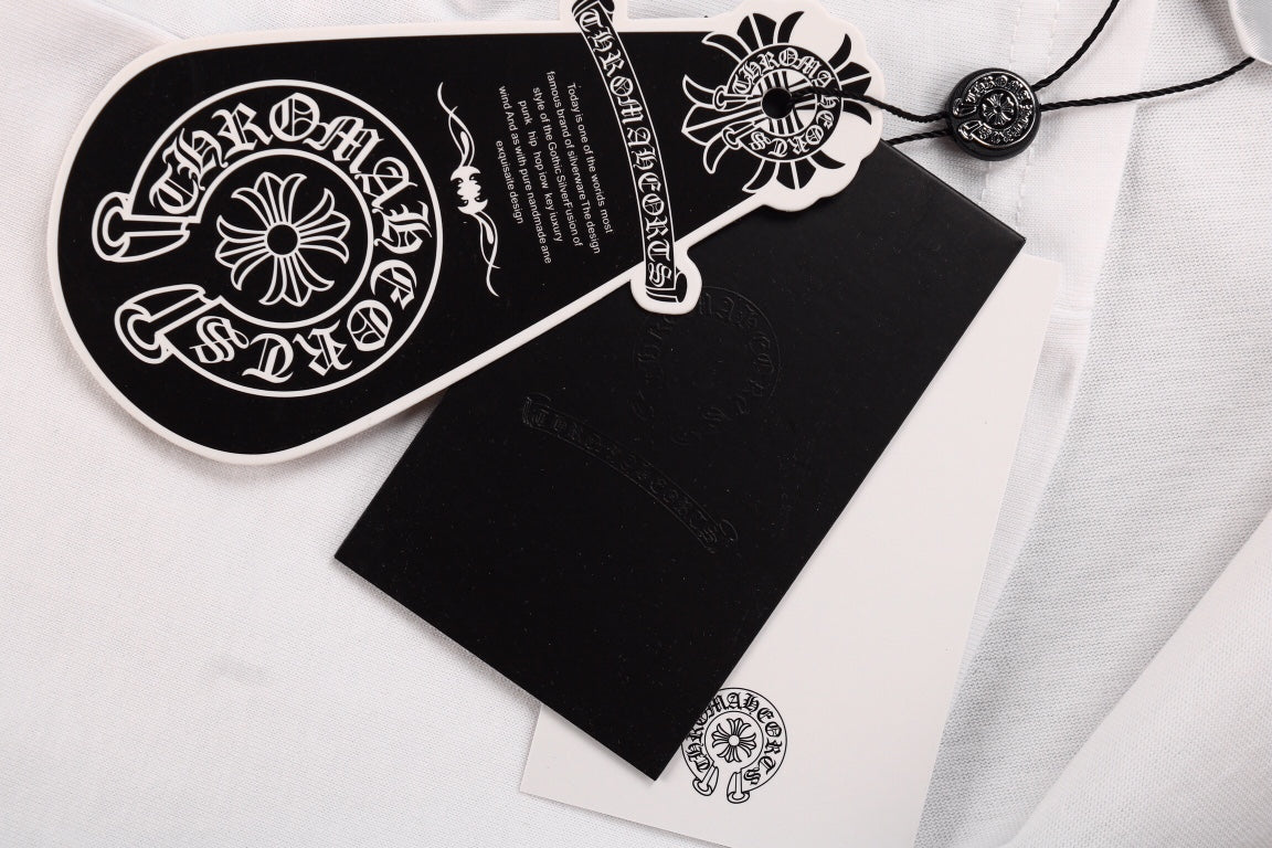 T-SHIRT LOGO FER À CHEVAL CHROME HEARTS BLANC ROSE