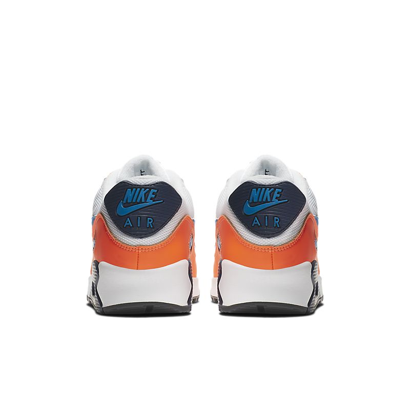Nike Air Max 90 Blanc Photo Bleu Orange Total