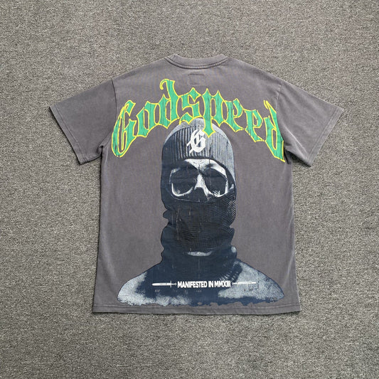 T-SHIRT GODSPEED BALACLAVA SZN GRIS DÉLAVÉ