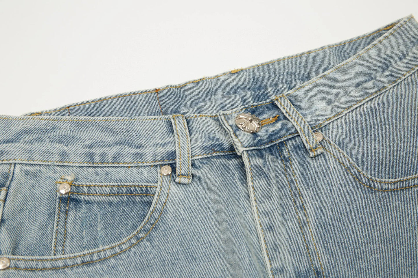 JEAN CHROME HEARTS CROSS PATCH BLEU VINTAGE