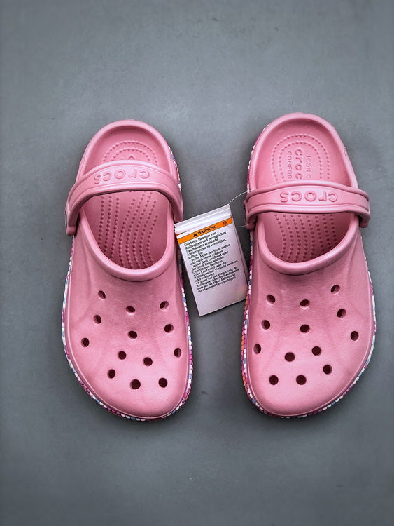 CROCS Classic Crush Marbled Clog ROSE