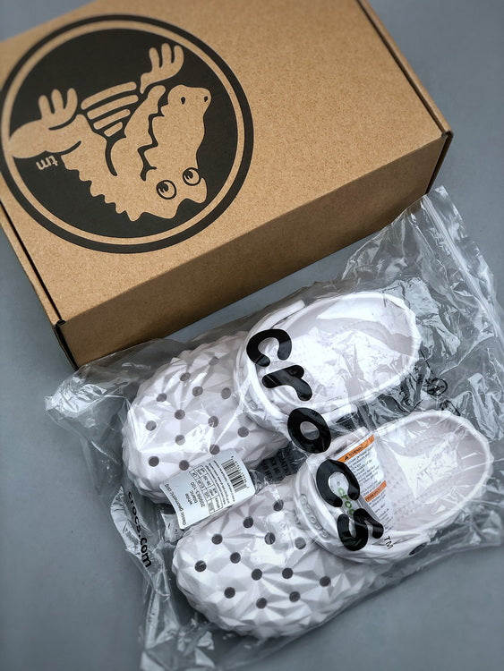 CROCS Classic Crush Marbled Clog BLANC