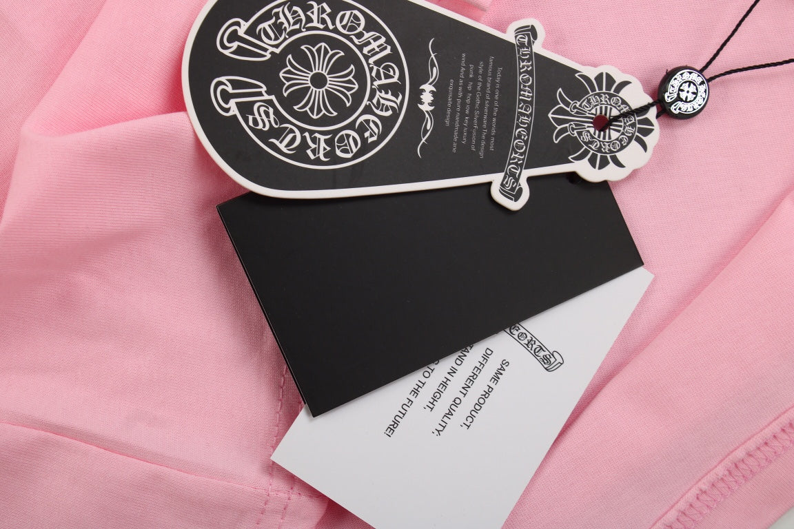 T-SHIRT ROSE AVEC LOGO FER À CHEVAL CHROME HEARTS