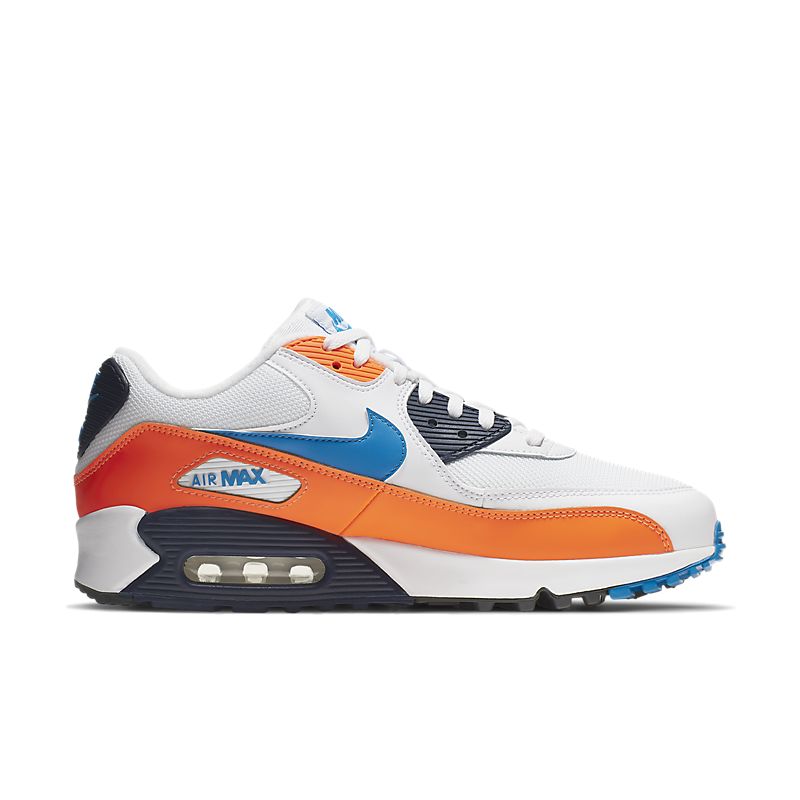 Nike Air Max 90 Blanc Photo Bleu Orange Total