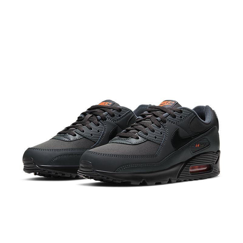 Nike Air Max 90 Iron Grey Noir Total Orange