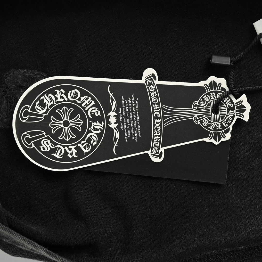 T-SHIRT DÉLAVÉ VINTAGE CHROME HEARTS GRIS FONCÉ
